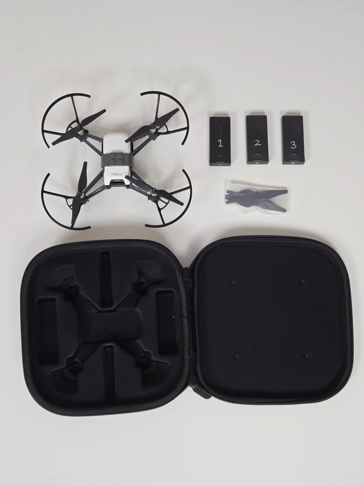 DJI Tello Mini Drone 3 Batteries Extra Props And Lego Attachment Carrying Case - Image 1 of 1
