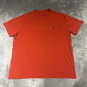 Polo Ralph Lauren T Shirt Mens Size 2XLT Orange Pocket Tee Crewneck - Picture 1 of 7