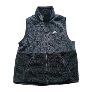 Nike Heritage Herren Large Gilet Sherpa Weste Fleece Bodywarmer Jacke Schwarz L - Bild 1 von 10