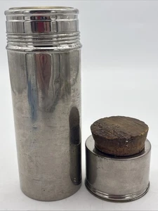 Vintage 1915 WWI Thermoskanne Landers Frary & Clark Universal Metall Glas ausgekleidet Korkplatte - Bild 1 von 12