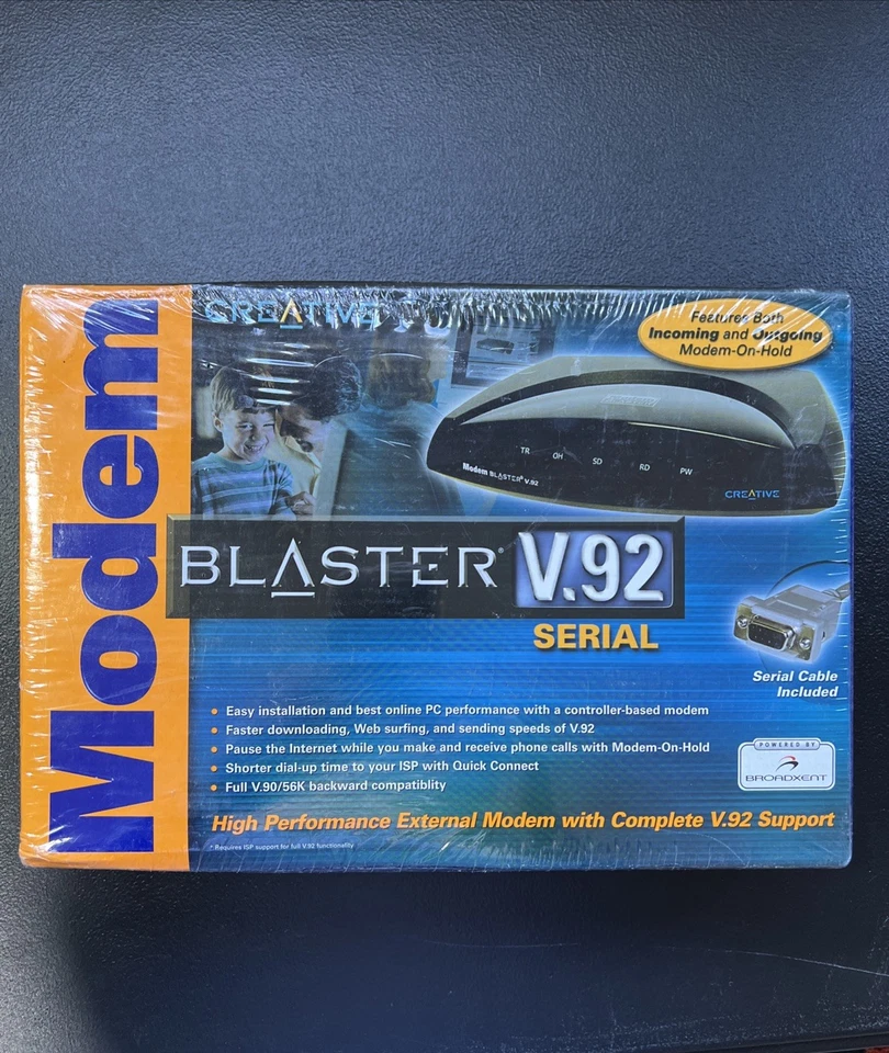 Creative Modem Blaster V.92 Serial External 56K Dial-Up Modem Retro PC NEW - Image 1 of 4
