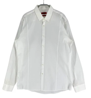 Hugo Boss Uomo Etello Slim Fit Casual Formale Taglia L - 43 17 - Immagine 1 di 4