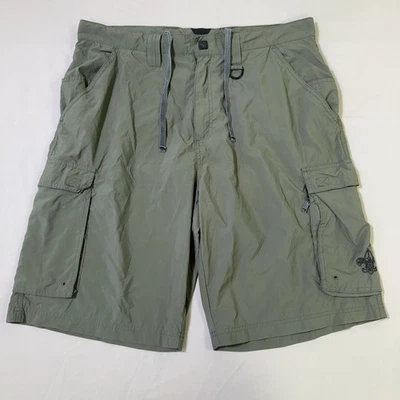 Boy Scouts BSA Centennial Uniform Shorts Green Cargo Nylon - Adult Mens Medium M - Image 1 of 4