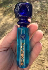 PIPE FREEZE Phoenix Star Glass Hand Pipes With Glycerin - 5" Blue - Picture 1 of 4