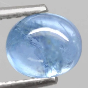 1,03 ct. Pietra Preziosa Naturale Acquamarina Blu Oceano Ovale Cabochon Brasile Ravishing - Foto 1 di 7