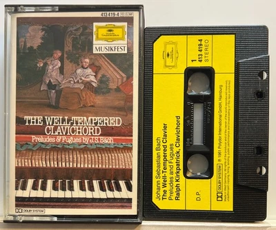 J. S. Bach : The Well-Tempered Clavichord - Preludes And Fugues (Cassette Tape) - Image 1 of 2