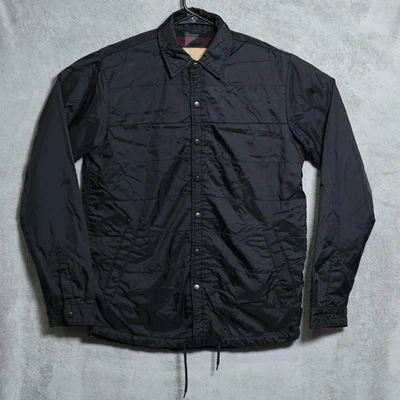 Chaqueta Dickies Para Hombre Mediana Negra Acolchada Nylon Franela Forrada Abotonada Ropa de Trabajo Foto 1 de 4