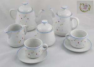 Set de Cafe Te en Porcelana Valenciana SANBO Vintage Años 70 Shabby chic Retro - Imagen 1 de 4