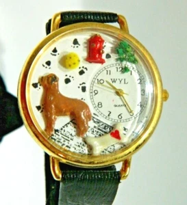  Watch Street  Day Dog  Wristwatch Round Whimsical BOX 143 - Picture 1 of 8