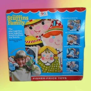Vintage 1970 Stuffins Family #197 Learning Puppets in Original Box Fisher Price - Picture 1 of 10
