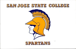 SJSU SAN JOSE STATE COLLEGE SPARTANS CALIFORNIA MASCOT Collegiate Postcard 1961 - Picture 1 of 2