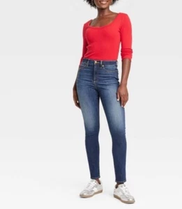 Jean femme universel fil taille haute coupe skinny taille moyenne délavé 4 neuf avec étiquette - Photo 1/9