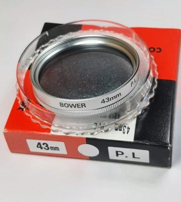 43mm Polarizer PL Glass Lens Filter Japan 43 mm Polarizing Pol Bower E43 E-43 - Image 1 of 4