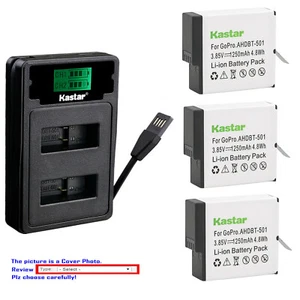 Kastar Battery USB LCD Charger Replace Original Gopro AHDBT-601 battery Hero 6 - Picture 1 of 11