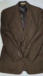 Evan-Picone Mens Blazer Jacket Sz 42L Wool Houndstooth 2 Button Sport Coat - Picture 1 of 14