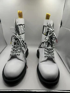 Doc Dr Martens X Sex Pistols 1490 White No Feelings No Future Boots US L6, M5 - Picture 1 of 8