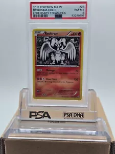 2013 Pokemon B&W Legendary Treasures #28 Reshiram Holo PSA 8 NM-MINT - Picture 1 of 1