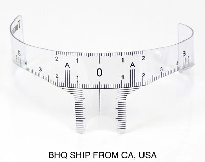 BEAUTY HEADQUARTERS Microblading Eyebrow Stencil Makeup Reusable Measuring Shaper Tattoo Ruler Tool
