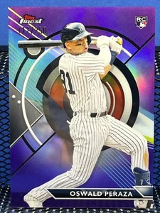 2023 Topps Finest OSWALD PERAZA Purple Refractor 117/250 Yankees RC Rookie Card - Picture 1 of 2