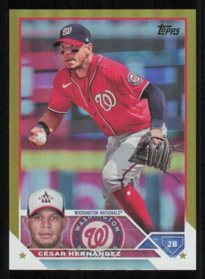 2023 Topps Gold Rainbow Foil #244 Cesar Hernandez - Image 1 of 2
