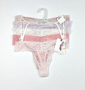 Jessica Simpson Thong Panties Ultra Flirty Lace Floral 5 Pack  Women's Size S