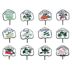 Metal Vegetable Markers Plants Labels Garden Sign Outdoor Veg Tags Heavy Duty - Picture 1 of 13