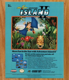 Adventure Island II Nintendo NES - Video Game Print Ads Poster Promo Art 1991