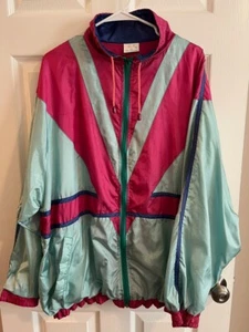 Vintage Super Active Windbreaker Jacket - 80s/90s Retro Track Jacket - XL Size - Picture 1 of 16
