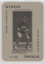 2005 Donruss Throwback Threads Strike Short 2 Base Hit /45 Eric Chavez #PG-68