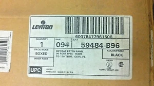 LEVITON 59484-B96 INFOTAP PATCH PANEL 96 PORT CAT5 - Picture 1 of 1