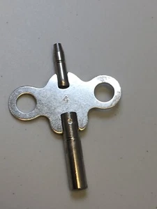 Llave de reloj de acero vintage talla no 4, stock nuevo antiguo, 3,25 mm/1,95 mm - Imagen 1 de 3