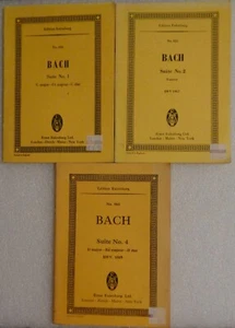 BACH EDITION EULENBURG - Suite No.1, Suite No.2 & Suite No.4 - Music Sheets - Picture 1 of 3