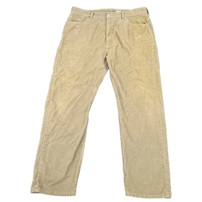 Vintage Y2K Levis 505 Regular Straight Fit Pants 39x31.5 Brown Corduroy Made USA - Image 1 of 4