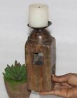 1930'S Antique Wooden Leg Candle Holder Stand Original Old Hand Carved 14986