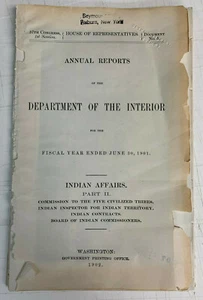 Informe Anual sobre Asuntos Indígenas, Inspector Indio en Territorio Indio, 1901. - Imagen 1 de 7