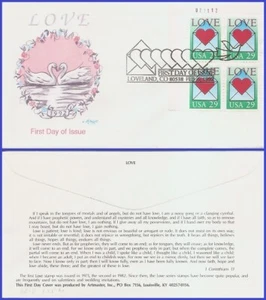 Sobre de amor USA4 #2618 U/A ARTMASTER FDC PB4 - Imagen 1 de 1