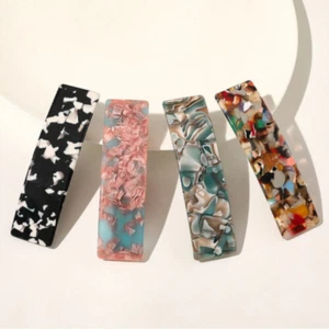 Ladies Glitter Colorful Barrettes Hair Clips Geometric Hairpins Hair Accessories - Picture 1 of 24