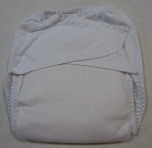 One-Size Fitted Flannel Cloth Diapers ~ Fits Newborn - 30 lbs ~ 100% Cotton - Picture 1 of 3