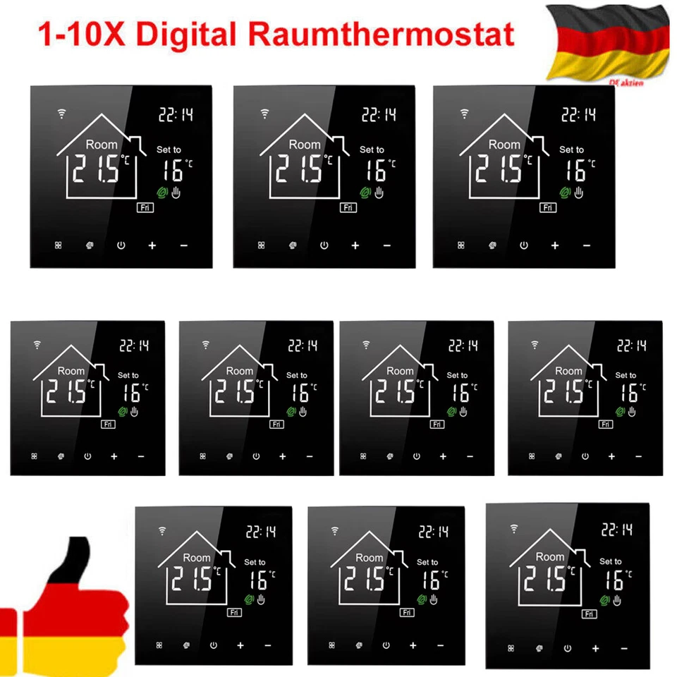 Wifi Raumthermostat Fußbodenheizung Raumtemperaturregler Raumregler digital LCD - Bild 1 von 4