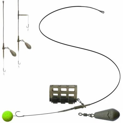 Karpfen Fertig Montage FEEDER RUN RIG Free Running Grund Durchlauf Seitenarm Set - Bild 1 von 4