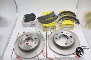 Honda Acty Fits HA3 HA4 HH3 HH4 DIXCEL Front Brake Rotors Pads and MK Shoes Set - Picture 1 of 14