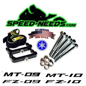 YAMAHA MT-10 MT-09 FZ-10 FZ-09 FRONT LOWERING STRAP BRACKETS BOLTS SPACER KIT - Bild 1 von 7