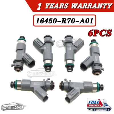 16450-R70-A01 NUEVO 6 piezas INYECTOR DE COMBUSTIBLE PARA HONDA ACUERDO ACURA MDX TL TSX 3,5 L 3,7 L Foto 1 de 4