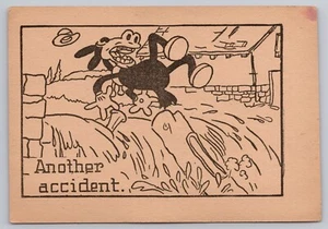 1930s Mickey Mouse Whitman Publishing Dual Sided Card Horsecollar Another Boat - Picture 1 of 2