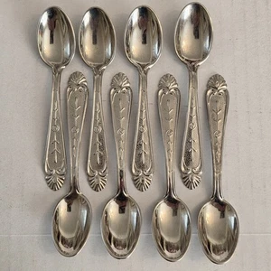 Vintage Bellini Spoons Set Of 8 Stainless Steel Demitasse Dessert Size 4.75" - Picture 1 of 8