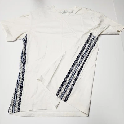 Camiseta Burberry Of England Borde Logo Algodón Blanco Talla Pequeña Nueva Sin Etiquetas Brit Foto 1 de 4