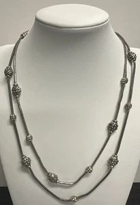 Brighton Double Strand Pendant Charm Chain Necklace 10” (40.44g) - Picture 1 of 13