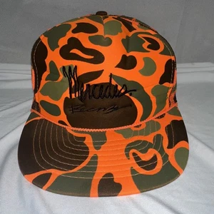 Snap Back Truckers Hat Orange And Green Camo “Mercedes Benz” - Picture 1 of 7