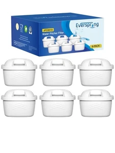 6 x everspring Water Filter Replacement for Brita Maxtra+, 6 Count pitcher - Picture 1 of 10
