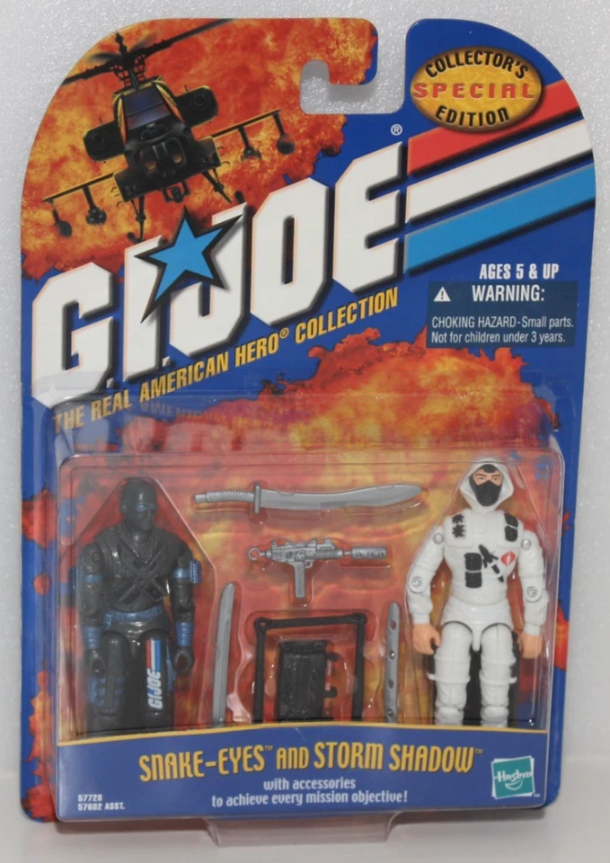 Hasbro Snake Eyes and Storm Shadow GI Joe The Real American Hero Action Figure